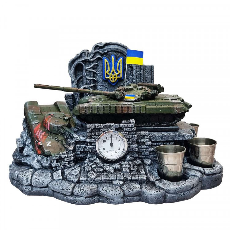 Сувенір штоф "Український танк Т-64 БВ" №4 (П4)