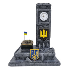 Сувенір патріотичний годинник настільний "БМД-2 " №1 гіпс, подарунковий сувенір мілітарі