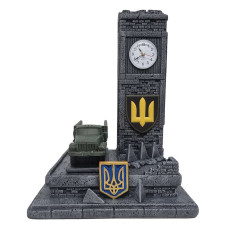 Сувенір патріотичний годинник настільний "ЗіЛ 131 (Борт) " №1 гіпс, подарунковий сувенір мілітарі