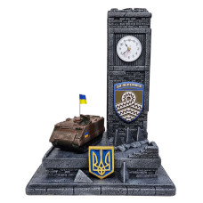 Сувенір патріотичний годинник настільний "М113" №1 гіпс, подарунковий сувенір мілітарі