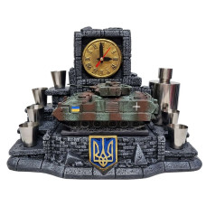 Сувенір патріотичний штоф підставка "М2А2 BRADLEY" №3 (П3) гіпс, подарунковий міні-бар