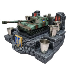 Сувенір патріотичний штоф підставка "САУ М109" №2(П2) гіпс, подарунковий міні-бар