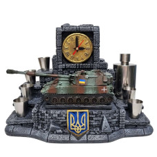 Сувенір патріотичний штоф підставка "САУ М109" №3(П3) гіпс, подарунковий міні-бар