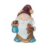 Сувенір декор для дому Гномік новорічний подарунковий, гіпс 20 см