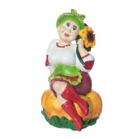 Скарбничка для монет Солоха на гарбузі, гіпс ручна робота 26 см