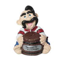 Скарбничка для монет Козак з бочкою подарункова, ручна робота 23 см