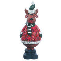 Сувенір декор для дому Олень №2 новорічний подарунковий, гіпс 34 см