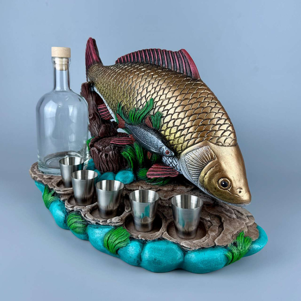 Сувенір патріотичний штоф підставка Короп гіпс, подарунковий міні-бар basic